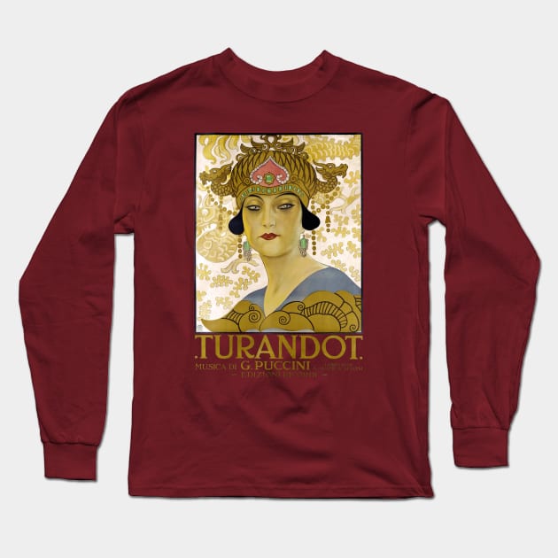 Turandot poster Long Sleeve T-Shirt by UndiscoveredWonders